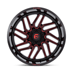Fuel 1Pc D808 Hurricane 24X12 -44 Gloss Black Milled Red Tint