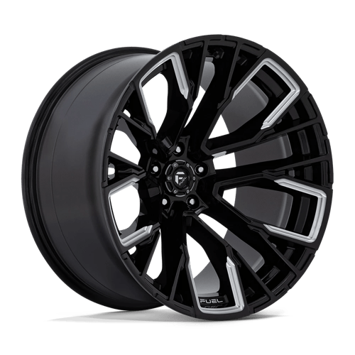 Fuel 1Pc D849 Rebar 22X12 -44 Gloss Black Milled
