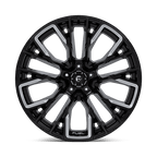 Fuel 1Pc D849 Rebar 22X12 -44 Gloss Black Milled