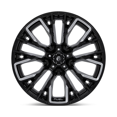 Fuel 1Pc D849 Rebar 22X12 -44 Gloss Black Milled