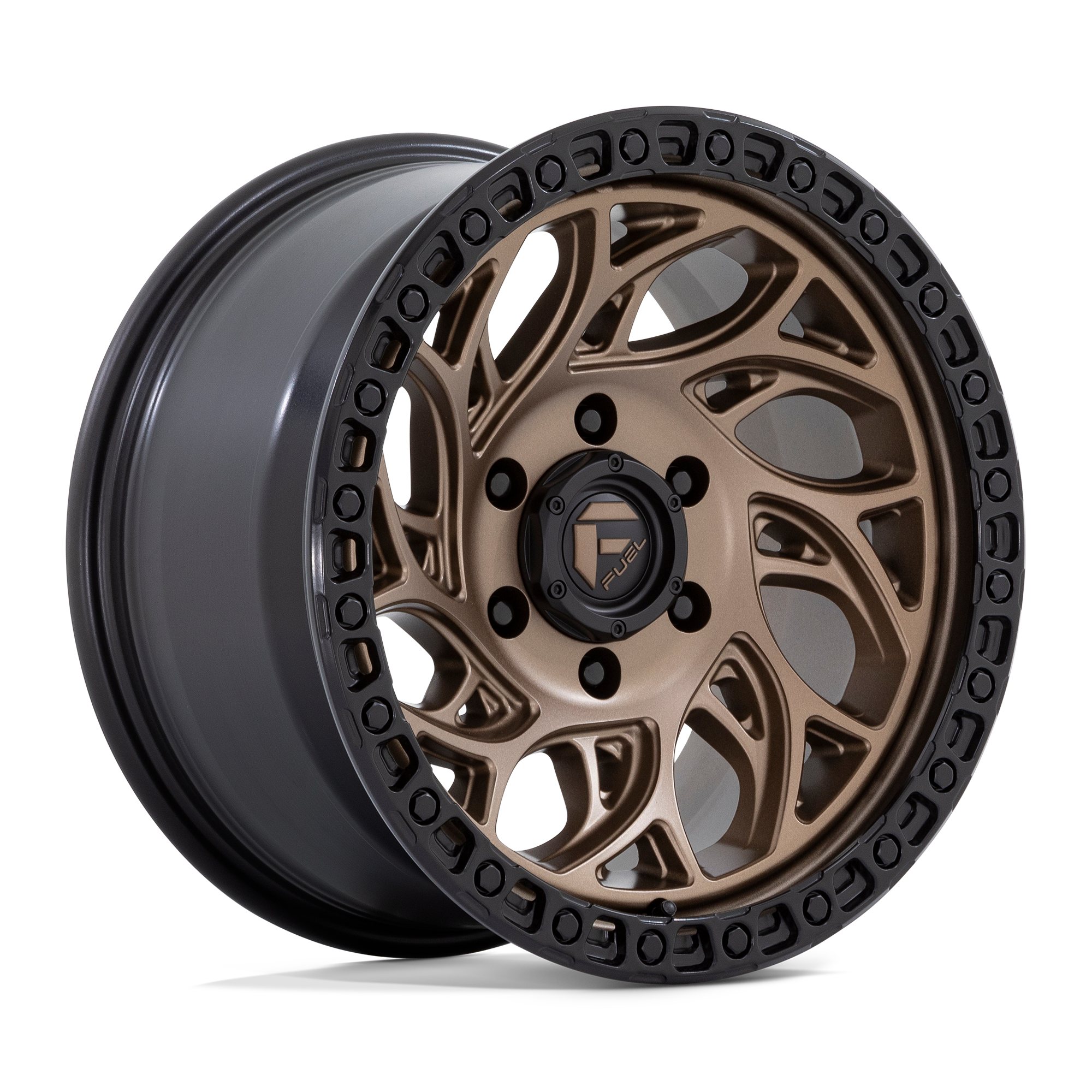 Fuel 1Pc D841 Runner Or 17X9 -12 Bronze W/ Black Ring