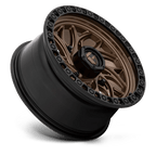 Fuel Utv D777 Runner Utv 15X7 +10 Bronze W/ Black Ring