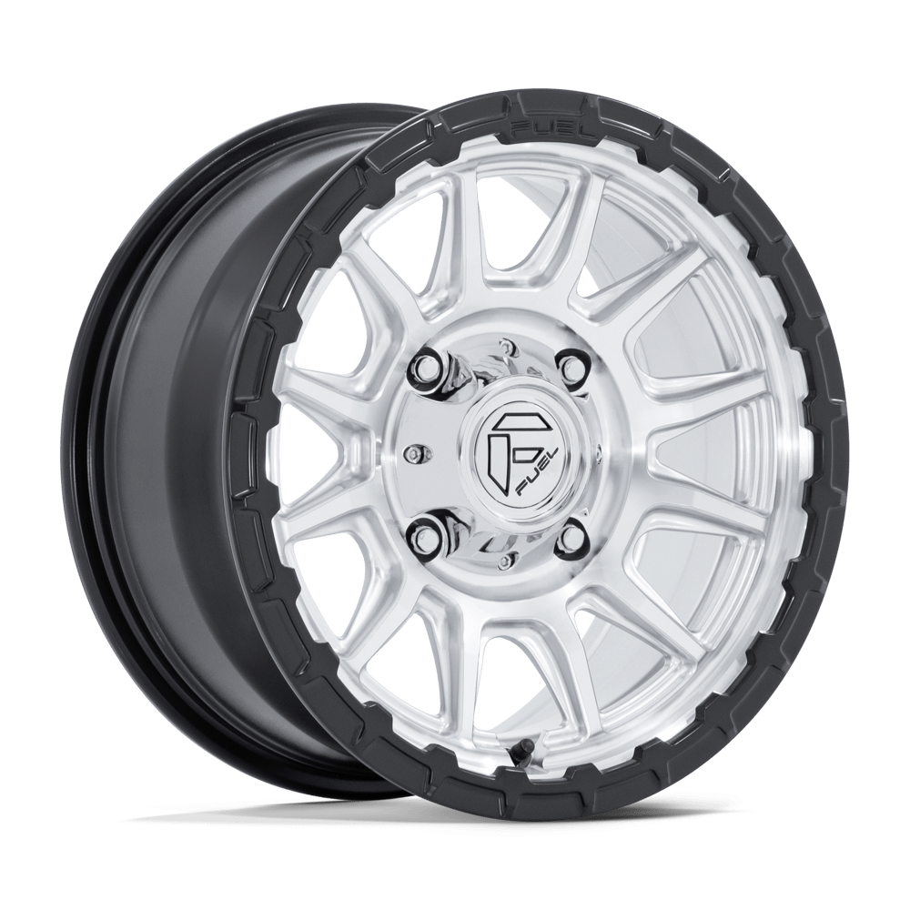 Fuel Utv Fv866 Piston Utv 15X7 +38 Hyper Silver Mach-Fc M-Blk Lip