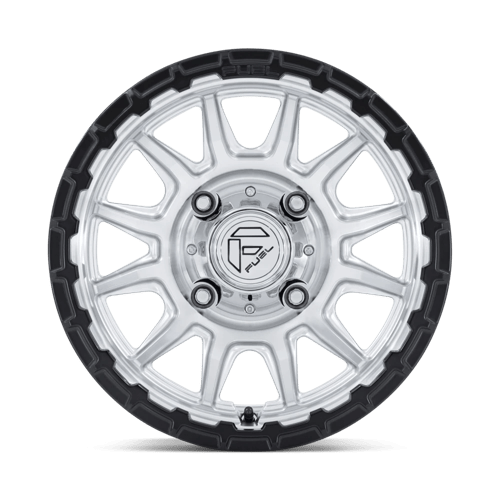 Fuel Utv Fv866 Piston Utv 15X7 +10 Hyper Silver Mach-Fc M-Blk Lip
