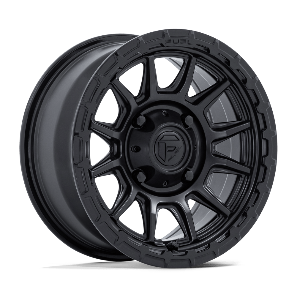 Fuel Utv Fv866 Piston Utv 15X7 +38 Matte Black W/ Gloss Black Lip