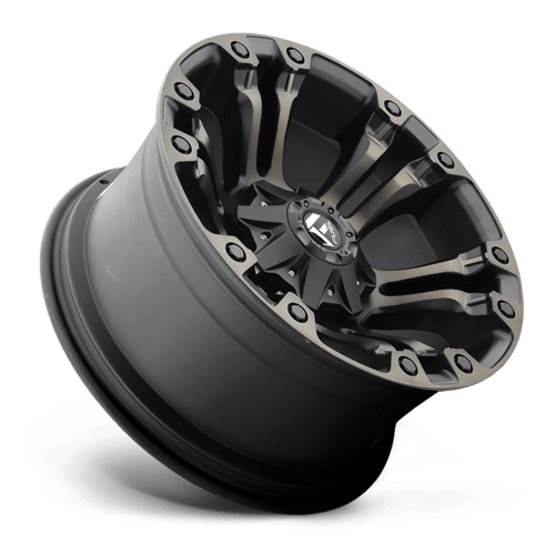 Fuel 1Pc D569 Vapor 20X9 +1 Matte Black Double Dark Tint