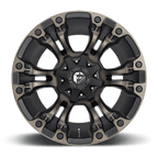 Fuel 1Pc D569 Vapor 17X10 -18 Matte Black Double Dark Tint