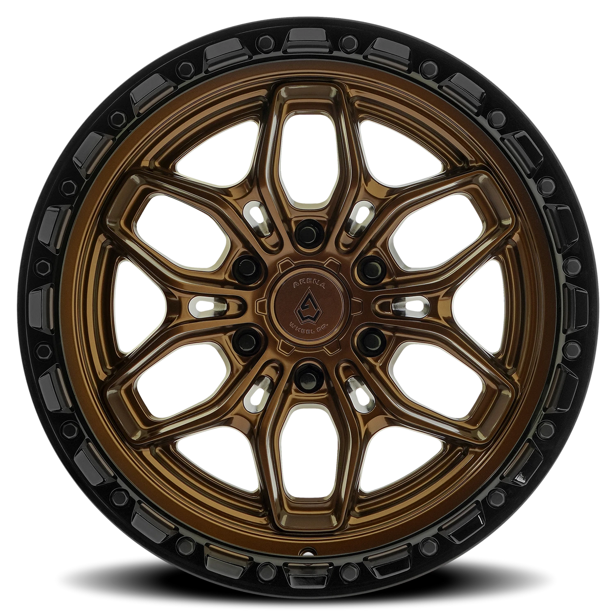 Arena Fury 20X10 -18 Smoked Bronze W/ Gloss Black Lip