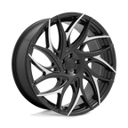 Dub 1Pc S259 G.O.A.T. 24X10 +30 Gloss Black W/ Machined Spokes