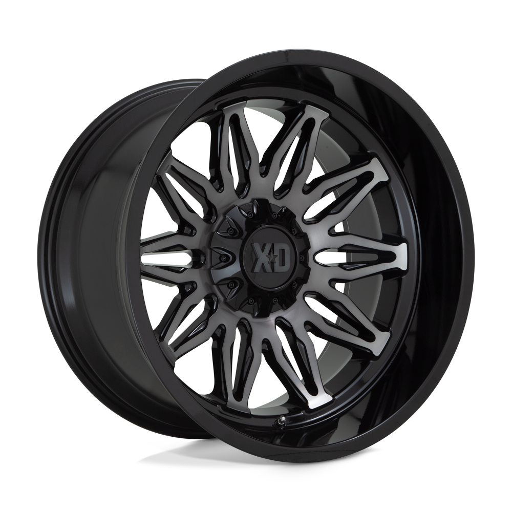 Xd Xd859 Gunner 22X12 -44 Gloss Black Mach W/ Gray Tint