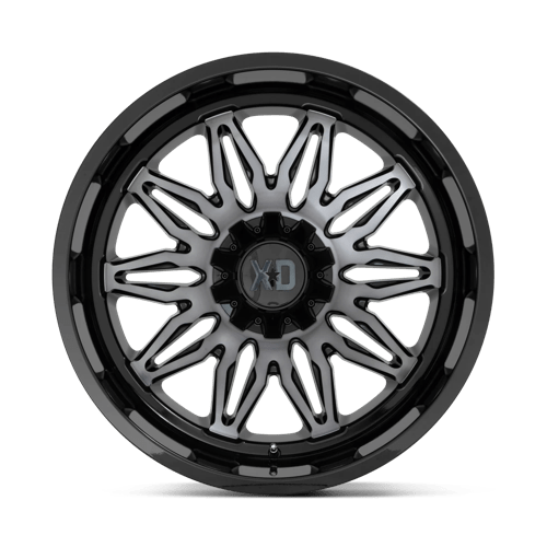 Xd Xd859 Gunner 22X12 -44 Gloss Black Mach W/ Gray Tint