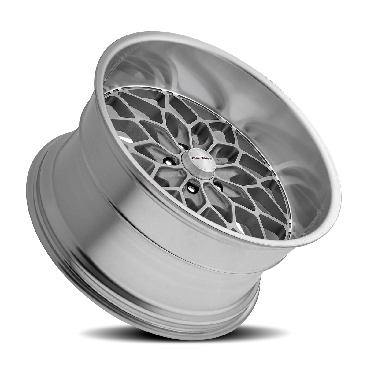 Corsart Gunner 20X10 +0 Gloss Brushed W/ Diamond Cut Lip