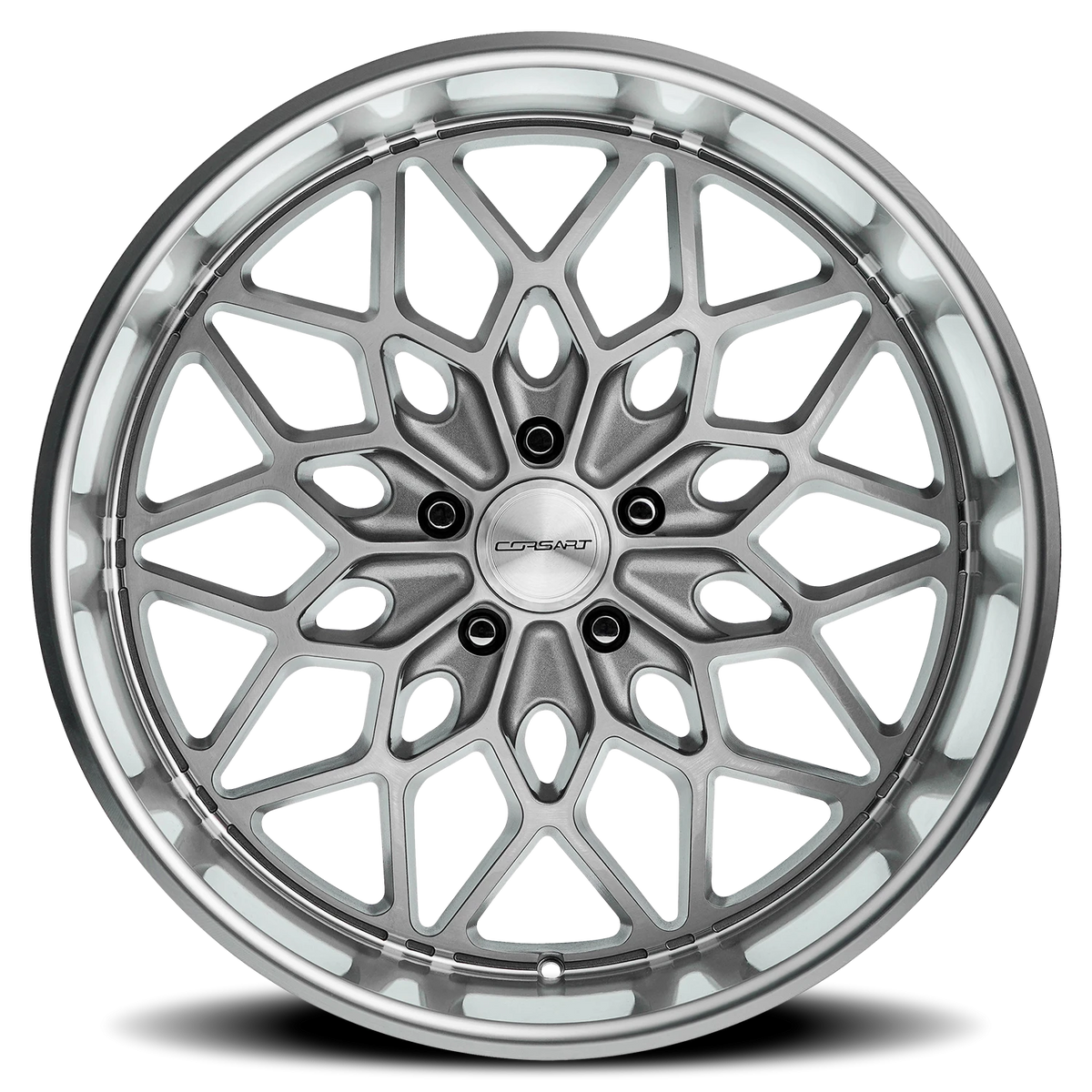 Corsart Gunner 20X10 +0 Gloss Brushed W/ Diamond Cut Lip