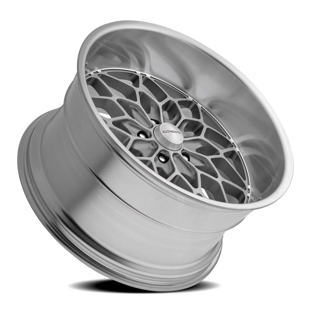 Corsart Gunner 20X10 +0 Gloss Brushed W/ Diamond Cut Lip