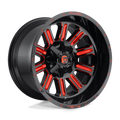 Fuel 1Pc D621 Hardline 18X9 -12 Gloss Black Red Tinted Clear