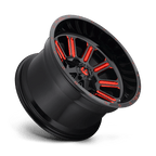 Fuel 1Pc D621 Hardline 20X10 -18 Gloss Black Red Tinted Clear