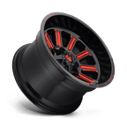 Fuel 1Pc D621 Hardline 18X9 -12 Gloss Black Red Tinted Clear