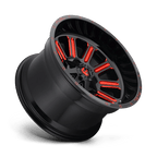 Fuel 1Pc D621 Hardline 20X9 +1 Gloss Black Red Tinted Clear
