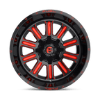 Fuel 1Pc D621 Hardline 18X9 -12 Gloss Black Red Tinted Clear