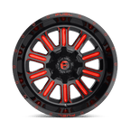 Fuel 1Pc D621 Hardline 20X10 -18 Gloss Black Red Tinted Clear