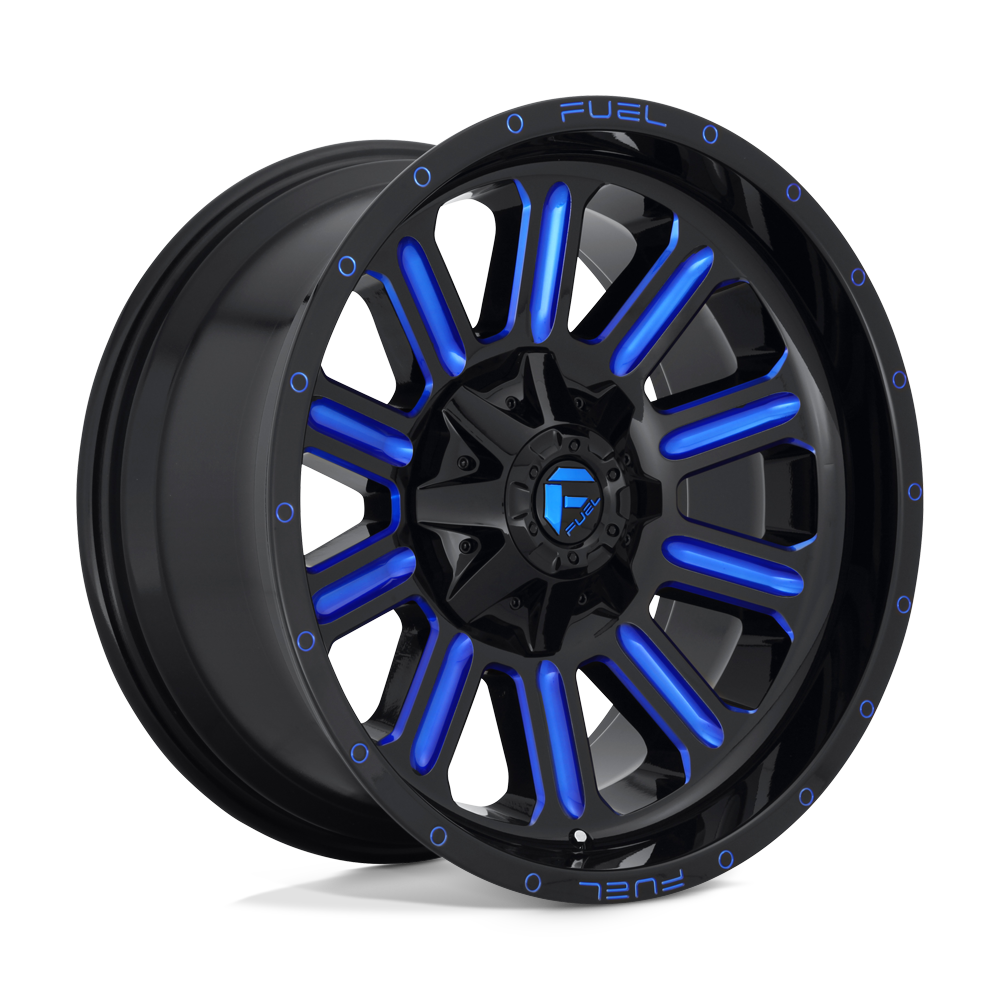 Fuel 1Pc D646 Hardline 20X10 -18 Gloss Black Blue Tinted Clear
