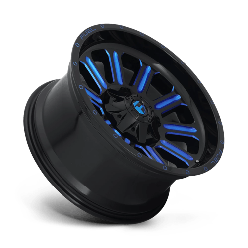 Fuel 1Pc D646 Hardline 20X9 +20 Gloss Black Blue Tinted Clear