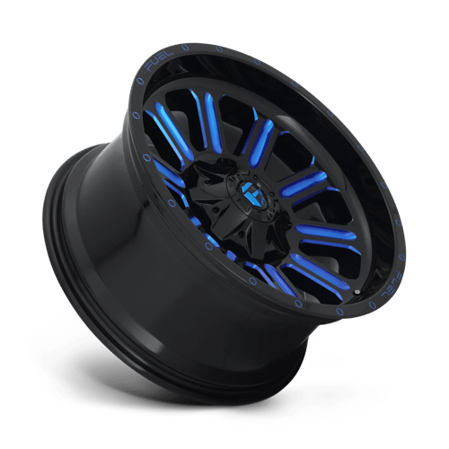 Fuel 1Pc D646 Hardline 20X10 -18 Gloss Black Blue Tinted Clear