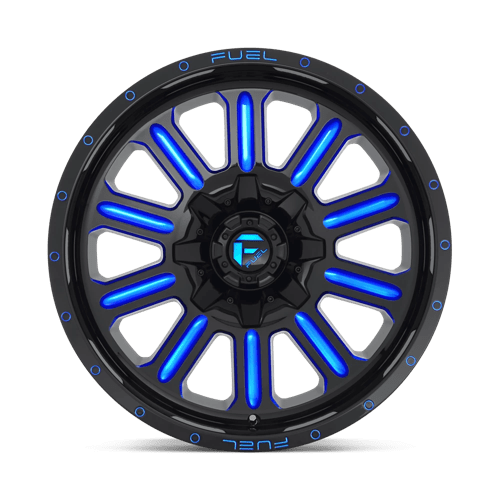 Fuel 1Pc D646 Hardline 20X10 -18 Gloss Black Blue Tinted Clear