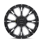 Helo He879 17X9 -12 Gloss Black Machined & Milled