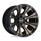 Helo He901 17X9 -12 Satin Black Mach W/ Dark Tint