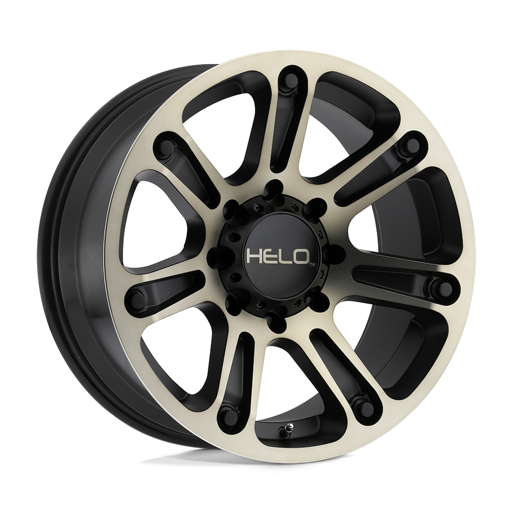 Helo He904 20X9 -12 Satin Black Mach W/ Dark Tint