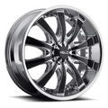 Helo He875 26X9.5 +38 Chrome W/ Gloss Black Accents