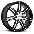 Helo He884 18X7 +35 Gloss Black W/ Machined Face
