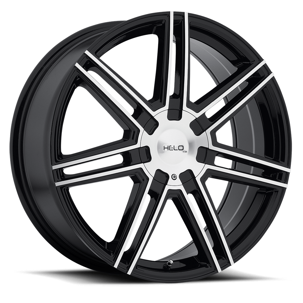 Helo He884 18X7 +35 Gloss Black W/ Machined Face