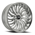 Dazz Heat 24X10 +0 Gloss Silver W/ Brushed / Chrome Stainless Steel Lip