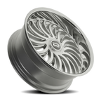 Dazz Heat 24X10 +0 Gloss Silver W/ Brushed / Chrome Stainless Steel Lip