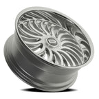 Dazz Heat 24X10 +0 Gloss Silver W/ Brushed / Chrome Stainless Steel Lip