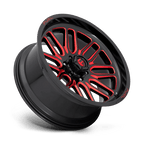 Fuel 1Pc D663 Ignite 20X10 -19 Gloss Black Red Tinted Clear