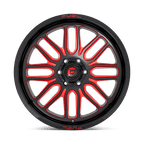Fuel 1Pc D663 Ignite 20X9 +19 Gloss Black Red Tinted Clear