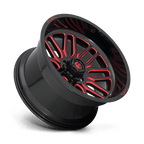 Fuel 1Pc D663 Ignite 22X12 -43 Gloss Black Red Tinted Clear