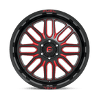 Fuel 1Pc D663 Ignite 22X12 -43 Gloss Black Red Tinted Clear