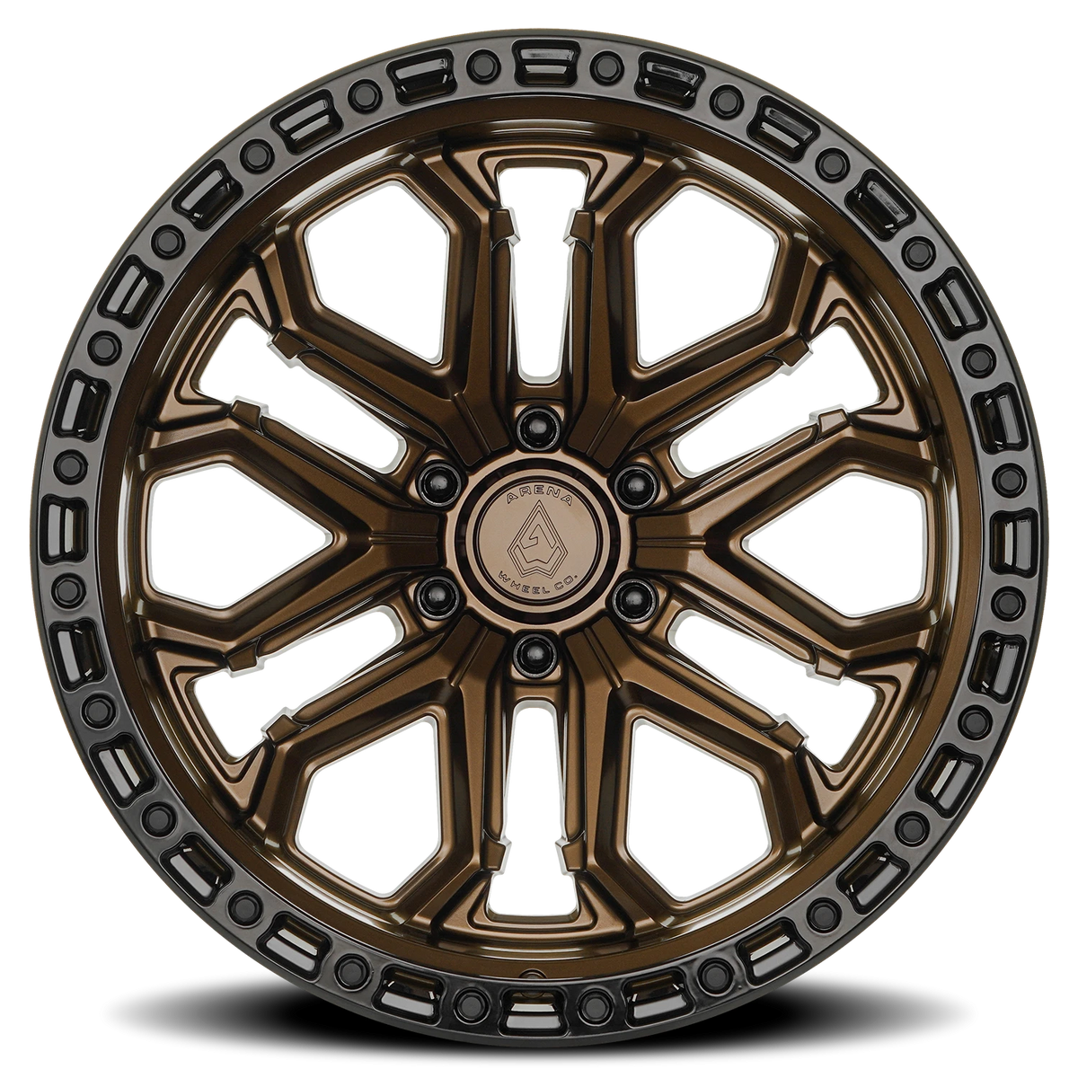 Arena Jackal 22X10 -18 Smoked Bronze W/ Gloss Black Lip
