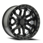 Arena Jackal 20X10 -18 Satin Black W/ Gloss Black Lip