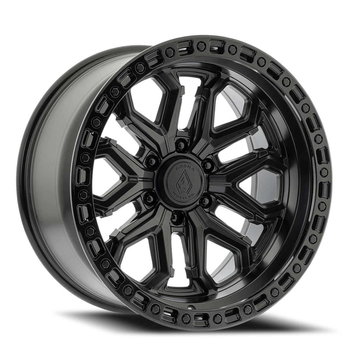 Arena Jackal 20X10 -18 Satin Black W/ Gloss Black Lip