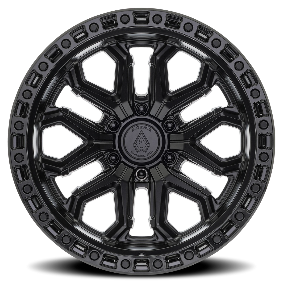 Arena Jackal 20X10 -18 Satin Black W/ Gloss Black Lip