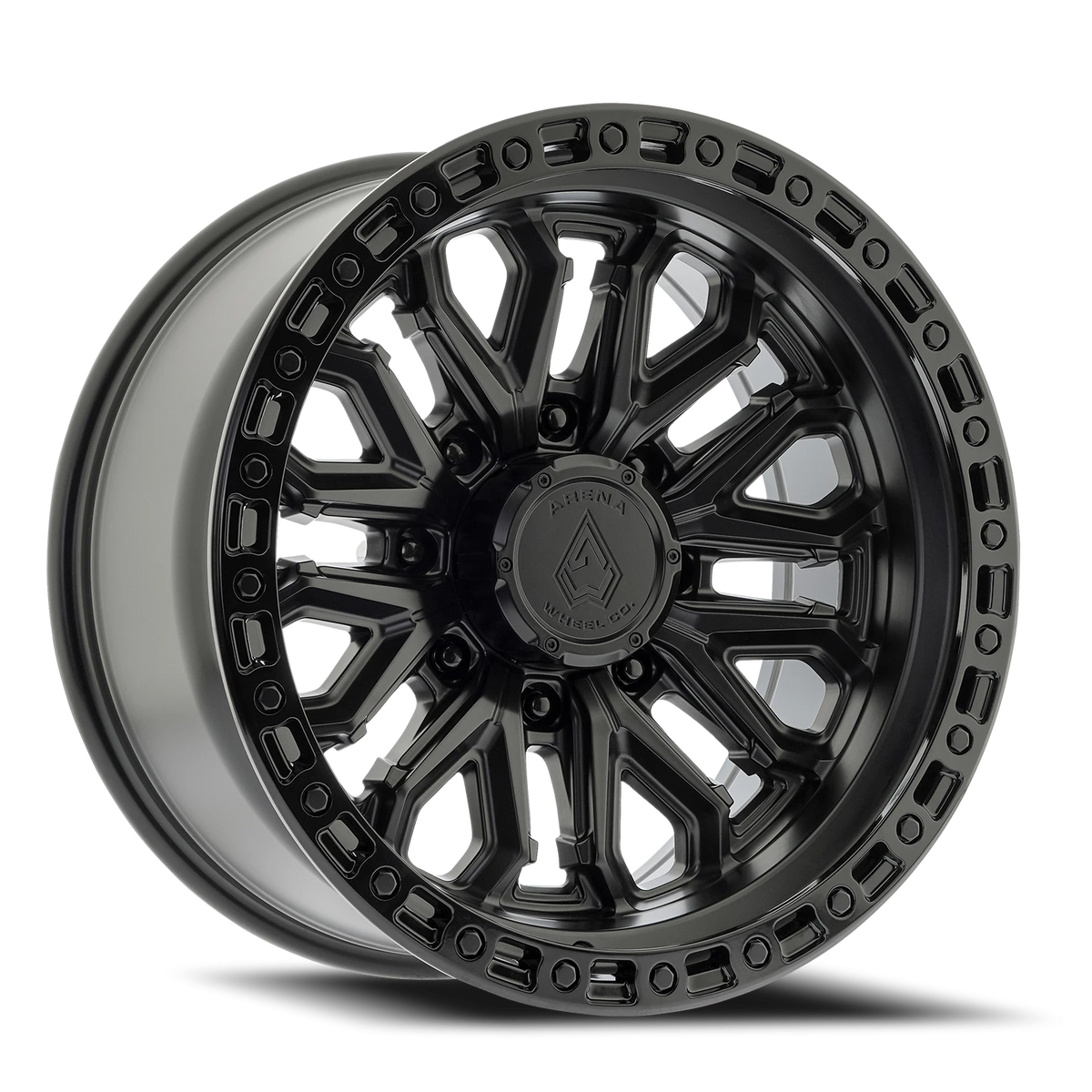 Arena Jackal 20X10 -18 Satin Black W/ Gloss Black Lip