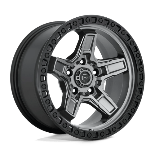 Fuel 1Pc D698 Kicker 17X9 -12 Matte Gunmetal Black Bead Ring