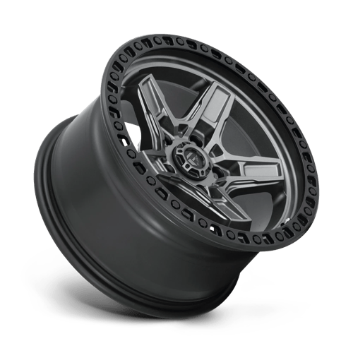 Fuel 1Pc D698 Kicker 17X9 -12 Matte Gunmetal Black Bead Ring