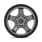 Fuel 1Pc D698 Kicker 17X9 -12 Matte Gunmetal Black Bead Ring