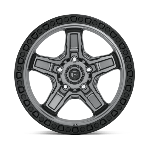 Fuel 1Pc D698 Kicker 17X9 -12 Matte Gunmetal Black Bead Ring